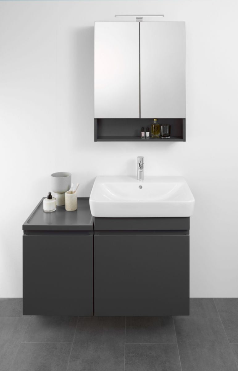 Lavabo Geberit Renova Plan 60 cm avec trop plein et trou de robinetterie Réf. 501.636.00.1 GEBERIT