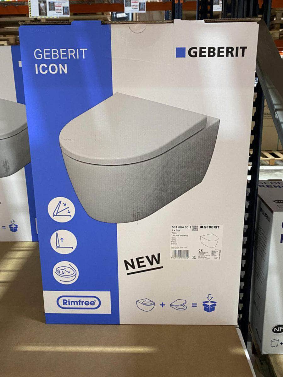 WC  -  Pack WC suspendu iCon Rimfree avec abattant à fermeture ralentie et déclipsable Réf. 501.664.00.1 GEBERIT