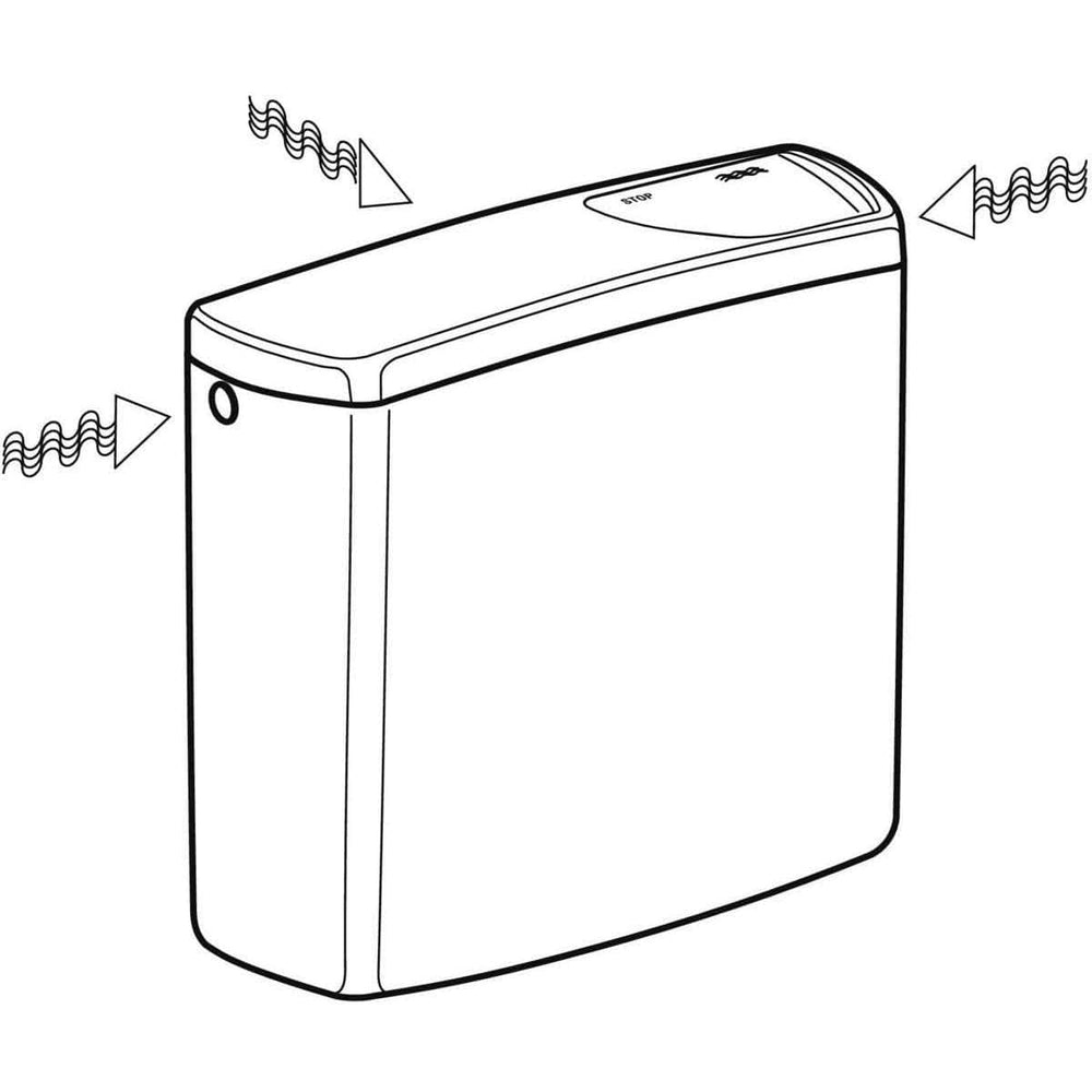 WC  -  Réservoir de chasse indépendant interrompable, mi-hauteur blanc Réf. 140.027.11.1 GEBERIT (déclassé)