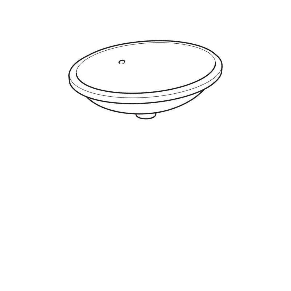 Vasque VARIFORM ovale à encastrer sous plan 50x40cm blanc Réf. 500.752.01.2