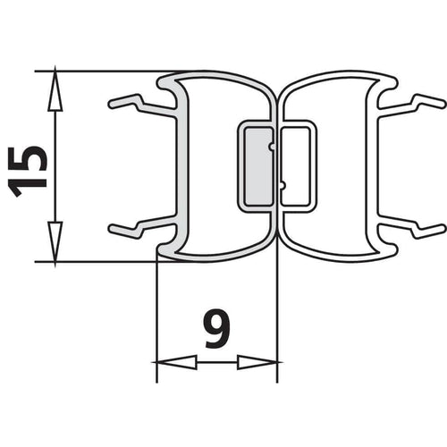 Douche  -  4602 JOINT MAGNETIQUE 2000mm vitrage