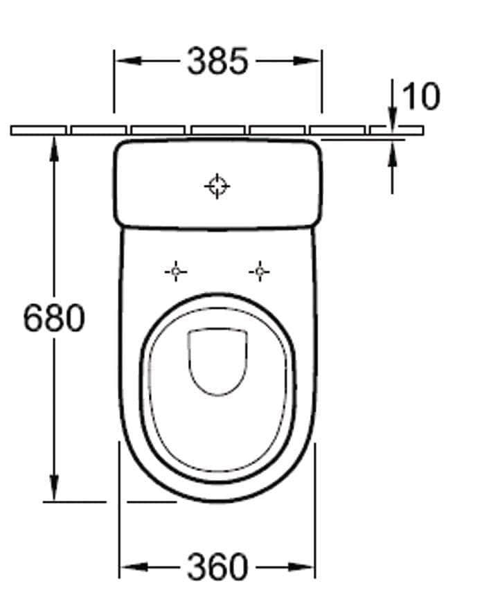 WC  -  Pack WC sur pied O.NOVO PLUS avec cuvette à sortie verticale et abattant frein de chute et déclipsable Blanc Réf. 5661V101 VILLEROY ET BOCH