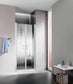 Paroi douche et bain  -  Porte de douche à 2 battants CADA XS PTD 09020 VPK Argent poli Verre clair traité anticalcaire CADACLEAN Réf. 1403027768 ROTH