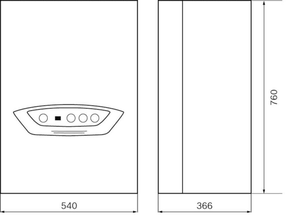 Chauffage  -  Chaudière murale gaz à condensation 4500 W chauffage seul sortie ventouse 25,2 kw Classe énergétique A réf. 7716800613 BOSCH HOME COMFORT