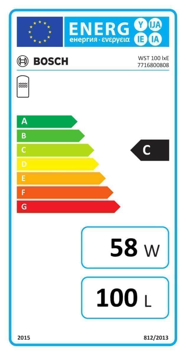 Chaudière & Chauffe-Eau  -  Préparateur ECS vertical avec possibilité d'appoint électrique WST...lxE Modèle WST 100 lxE 100 L Classe énergétique C réf. 7716800808