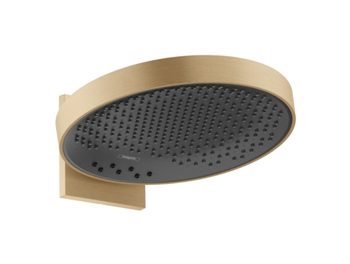 Robinet et colonne  -  Pomme De Douche Hansgrohe Rainfinity 360 mm Bronze Brossé Mural 3 Jet Avec Raccord Mural 26234140