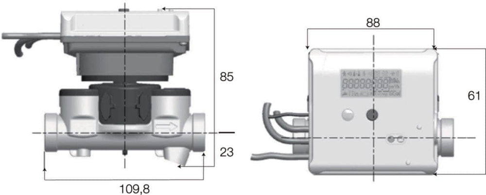 Divers sanitaires  -  Compt. énergie Ultramax DN15 fil 20 x 27 non com chauffage réf. 561423064950 ITRON