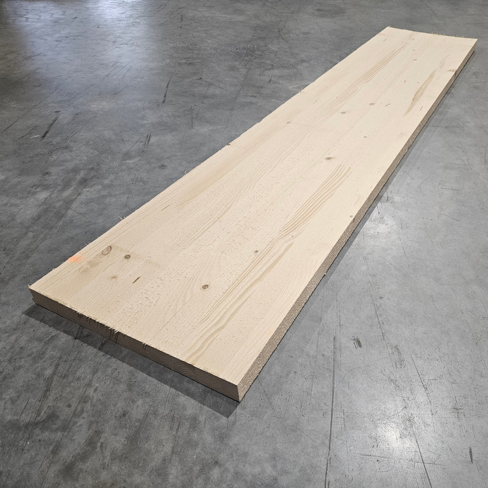 Plan de travail epicéa lamellé collé - 2500 x 550 x 40 mm (brut de sciage)