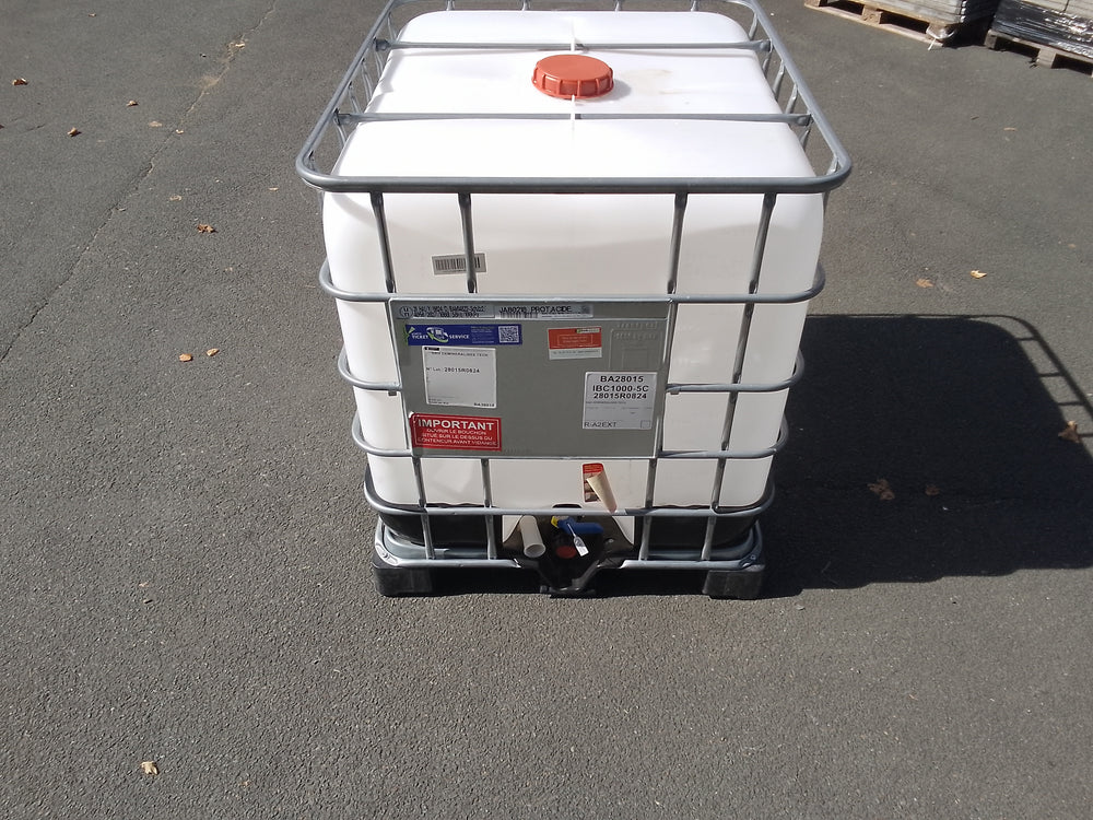 Cuve IBC plastique 1000 L - 1200 x 1000 x 1170 mm