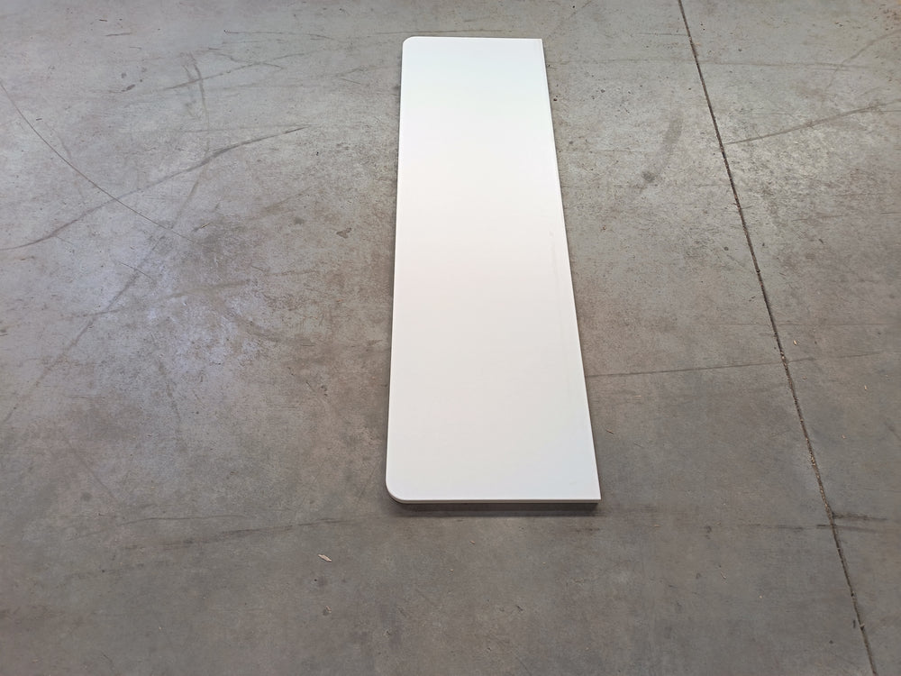 Tablette aggloméré blanc - 1200 x 360 x 18 mm (bord arrondi)