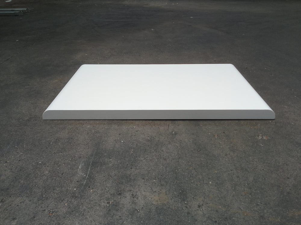 Tablette aggloméré blanc - 1250 x 725 x 60 mm (bord arrondi)