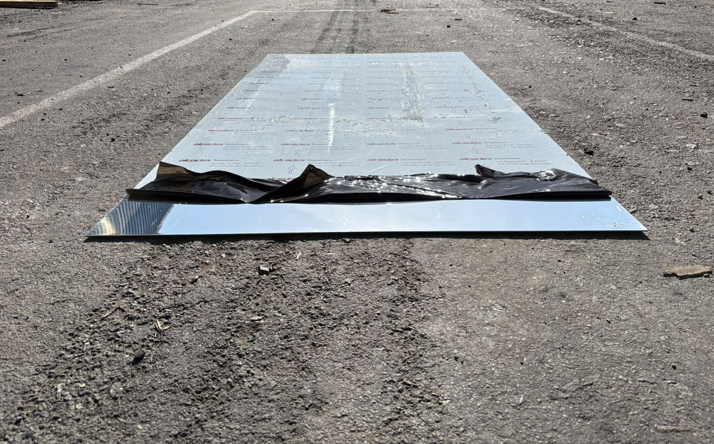 Panneau composite aluminium miroir - 2440 x 1220 x 3 mm - Alcadex