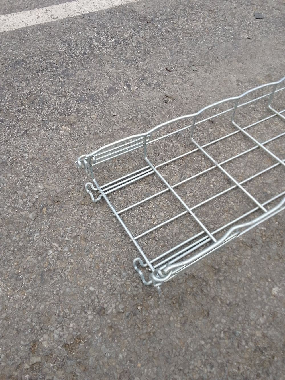 Chemin de câble acier Argent - 3000 x 200 x 54 mm (fil)