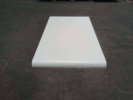 Tablette aggloméré blanc - 1250 x 725 x 60 mm (bord arrondi) — vue 3