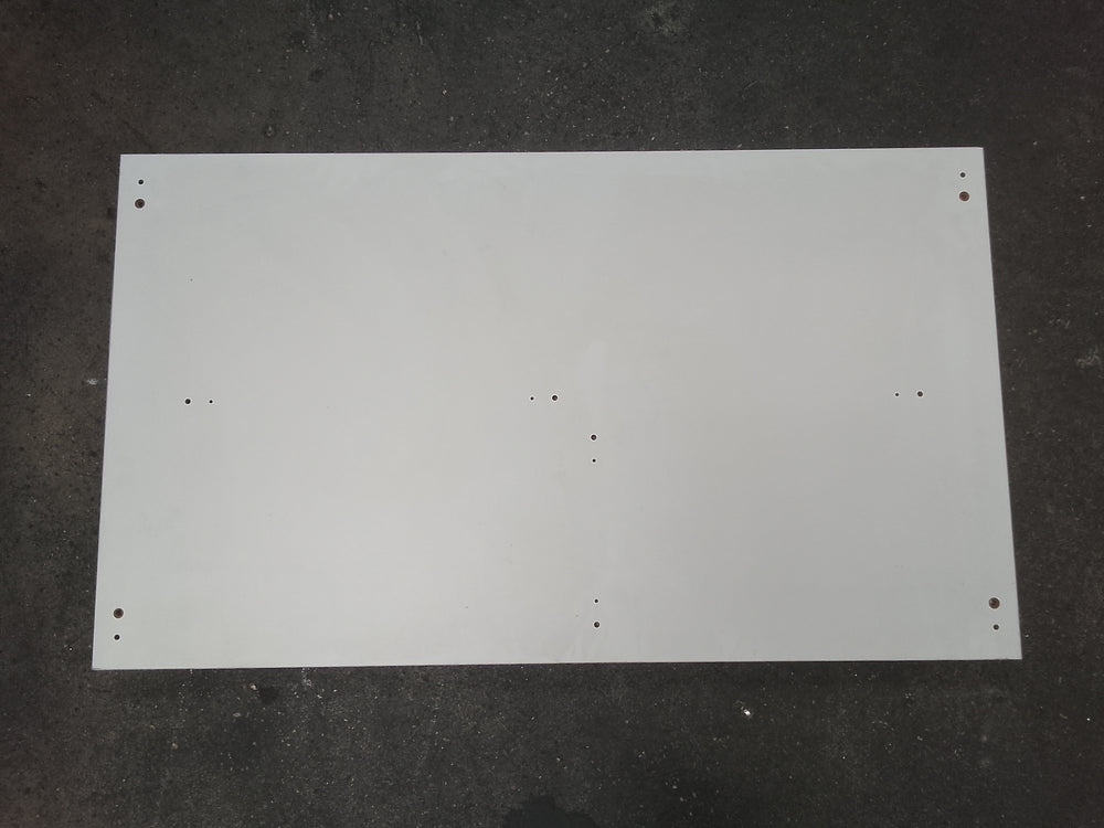 Tablette aggloméré blanc - 1250 x 725 x 60 mm (bord arrondi)