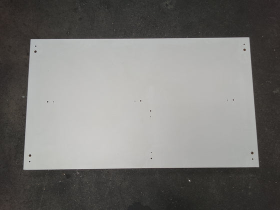 Tablette aggloméré blanc - 1250 x 725 x 60 mm (bord arrondi) — vue 2