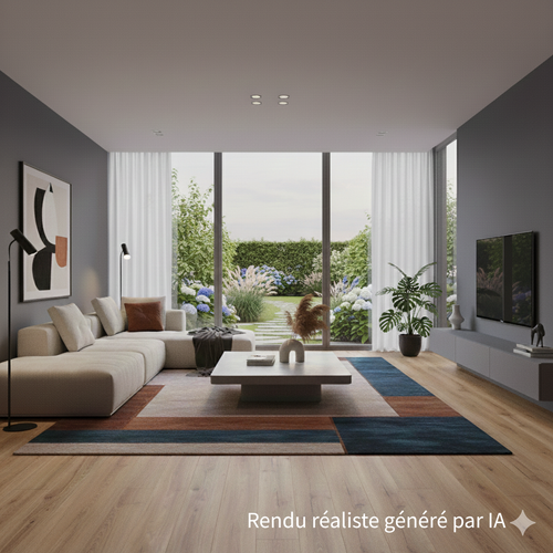 Sol PVC-SPC clipsable chêne - usage intensif - sous-couche intégrée - 1220 x 180 x 5,5 mm