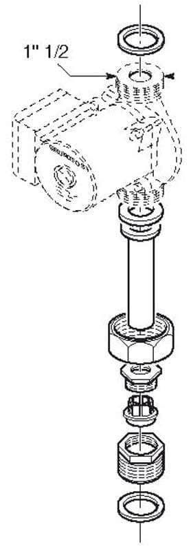 Chauffage  -  Circulateur Kit UNIVERSEL 40 x 49 allonge de 40 à 130 mm réf. 00GF2779