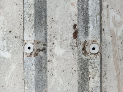 Bac acier blanc - 8050 x 950 x 45 mm