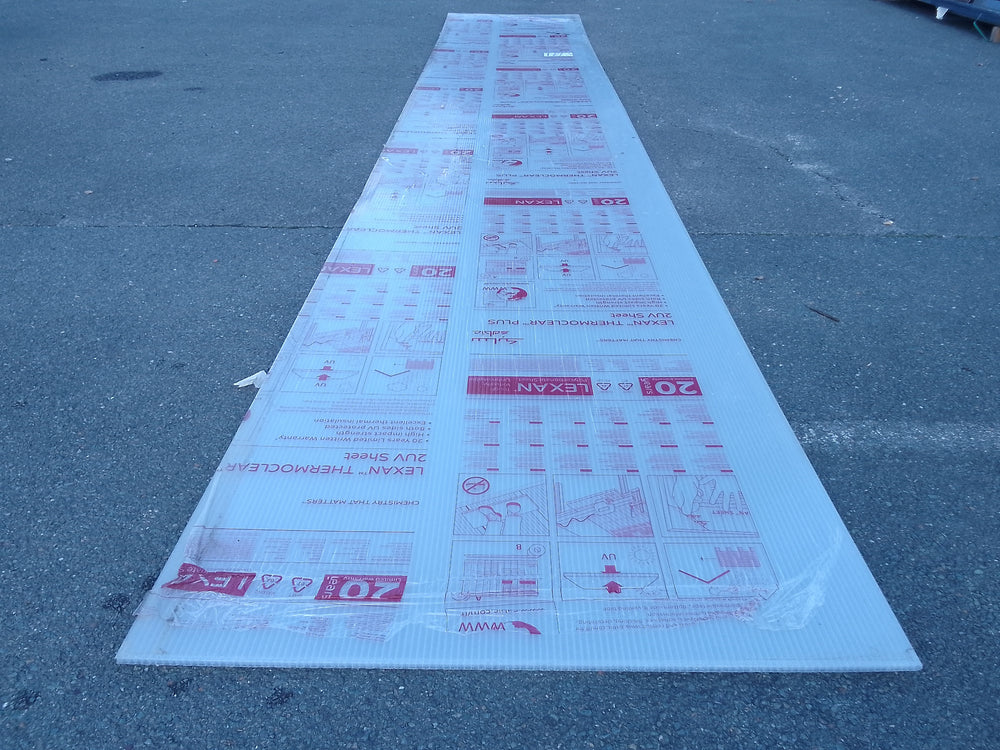 Plaque alvéolaire polycarbonate translucide - 5405 x 915 x 10 mm - Lexan Sheet