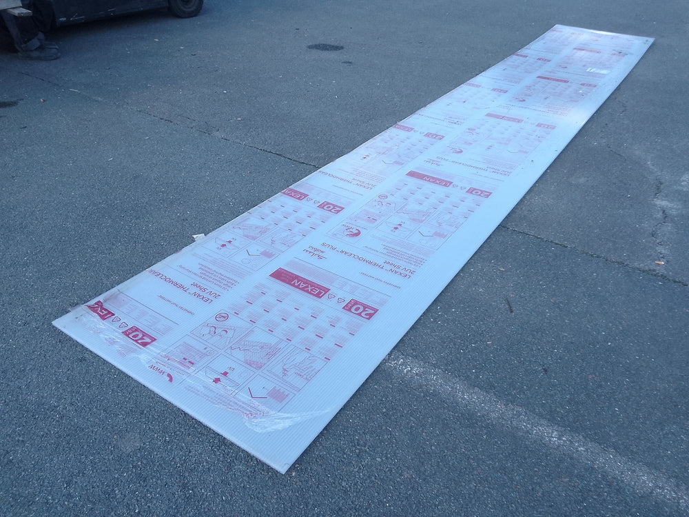 Plaque alvéolaire polycarbonate translucide - 5405 x 915 x 10 mm - Lexan Sheet