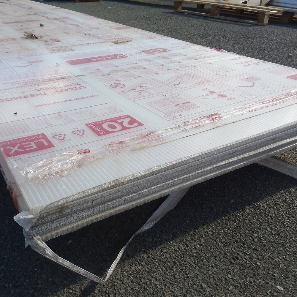 Plaque alvéolaire polycarbonate translucide - 5405 x 915 x 10 mm - Lexan Sheet