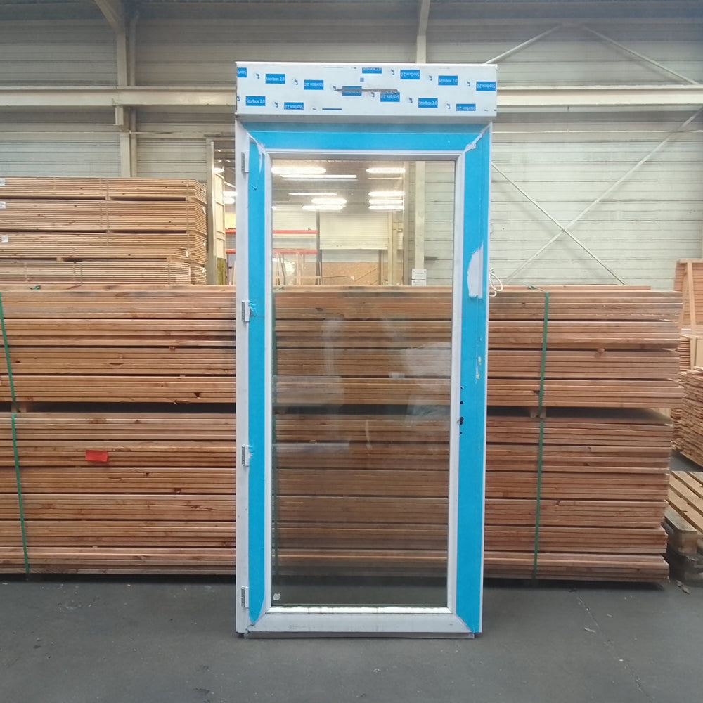 Porte-fenêtre PVC blanc 9016 satine classe 1 - 2150 x 1000 mm - Bouvet Thermience gauche VRI