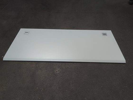 Plan de travail aggloméré décor gris clair - 1800 x 800 x 25 mm un bord chanfreiné