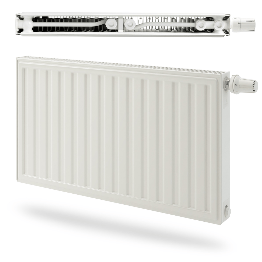 Chauffage  -  Radiateur Radson Integra E Flow Gauche H600xt33xw1500 3984 W (En442/75/65/20) Ral 9016 Blanc Signalisation Ein336001500L