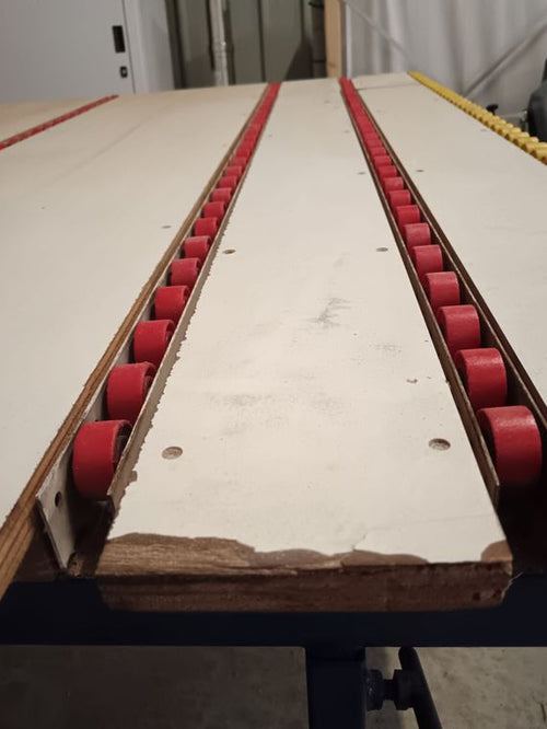 Convoyeur + table à rouleaux