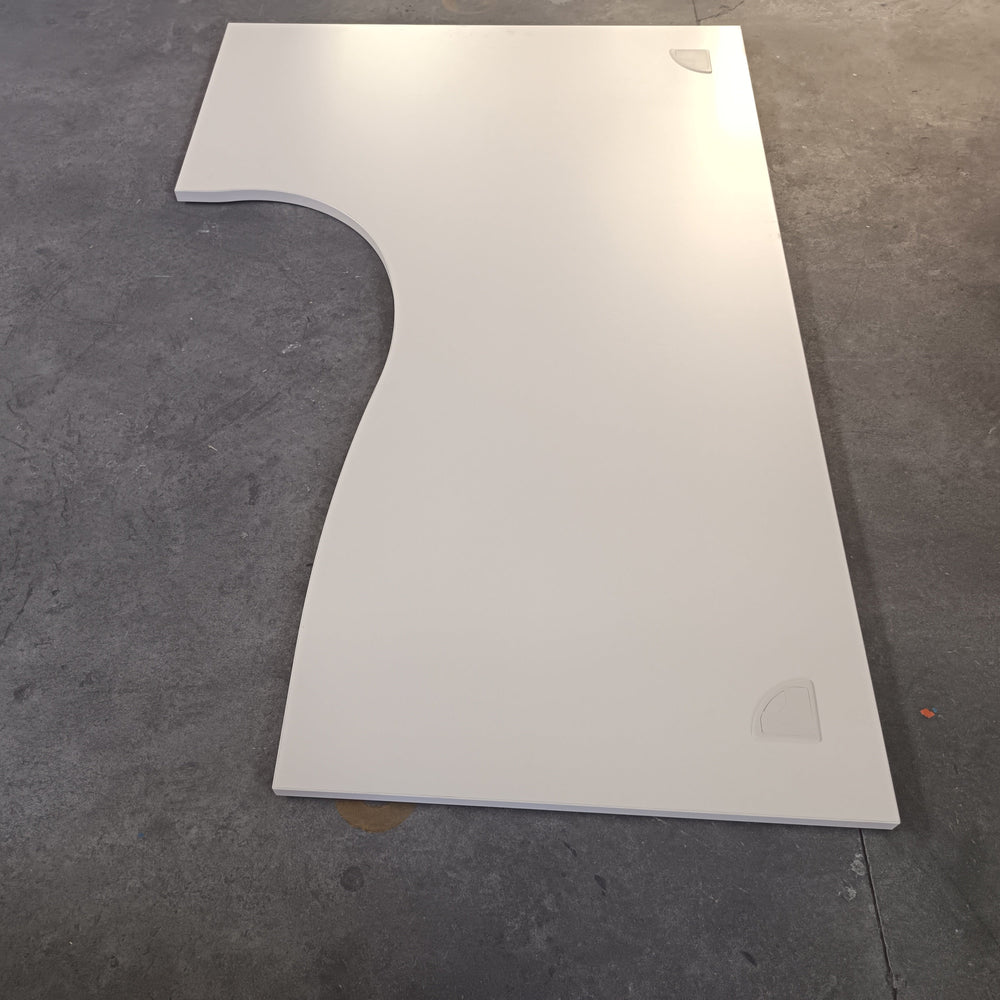 Plan de travail aggloméré décor beige - 1800 x 1200 x 25 mm retour gauche