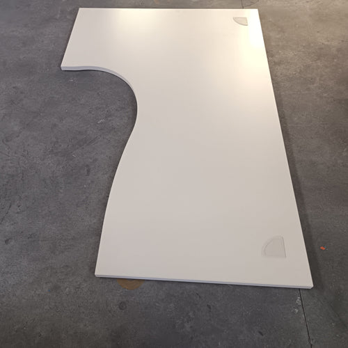 Plan de travail aggloméré décor beige - 1800 x 1200 x 25 mm retour gauche