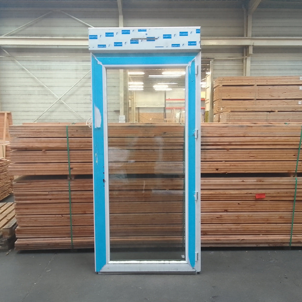 Porte-fenêtre PVC blanc 9016 satine classe 1 - 2150 x 1000 mm - Bouvet Thermience droite VRI