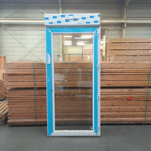 Porte-fenêtre PVC blanc 9016 satine classe 1 - 2150 x 1000 mm - Bouvet Thermience droite VRI