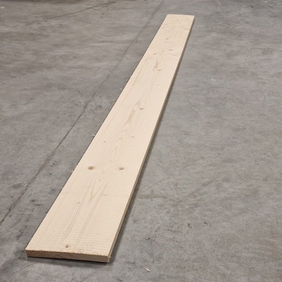 Planche epicéa lamellé collé - 22 x 200 - L=2.5m (brut de sciage)