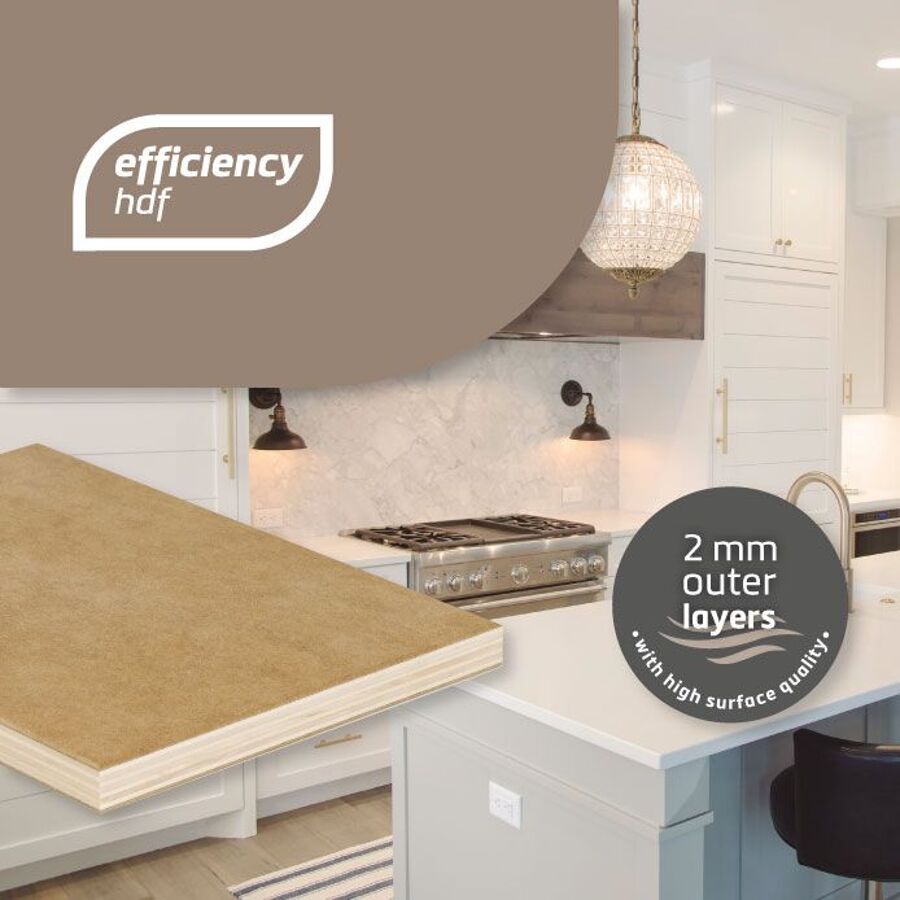 Contreplaqué Peuplier face HDF - 2450 x 1230 x 12,1 mm