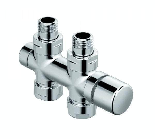 Robinet et colonne  -  Robinetterie thermostatisable H droit réversible 1/2'', tête man.- Kit O chromé