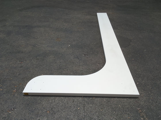 Tablette cornière aggloméré blanc - 1200 x 512 x 20 mm — vue 3