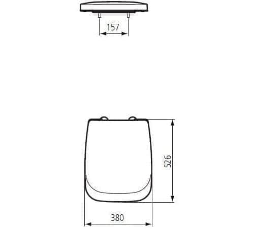 WC  -  Abattant pour WC original Conca T637801, en thermodur - Ideal Standard