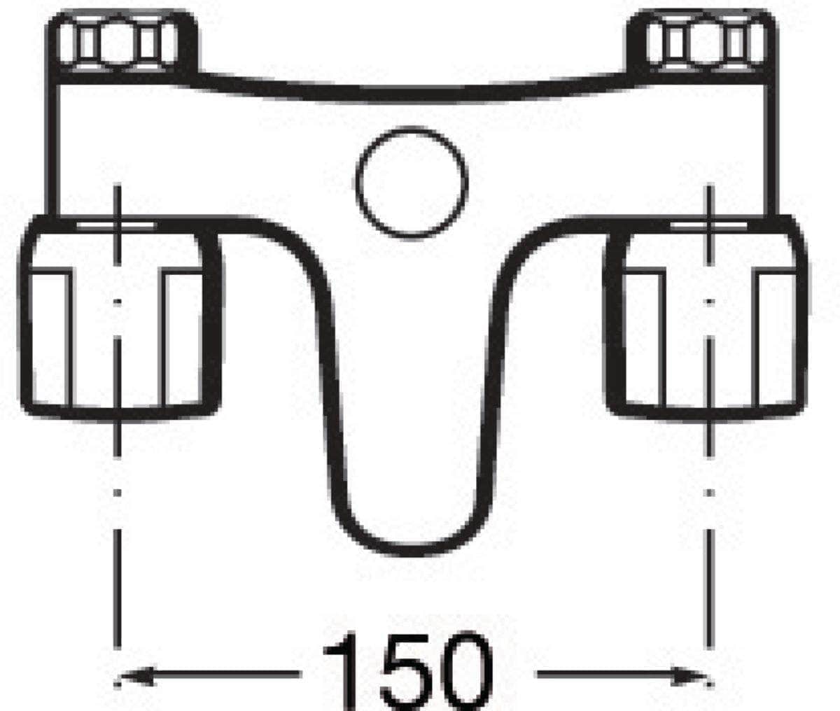 Robinet et colonne  -  Mélangeur de bain-douche mural NIAGARA+N avec inverseur automatique et aérateur, sans raccord ni flexible ni douchette, chromé réf. A5A0269C00 ROCA