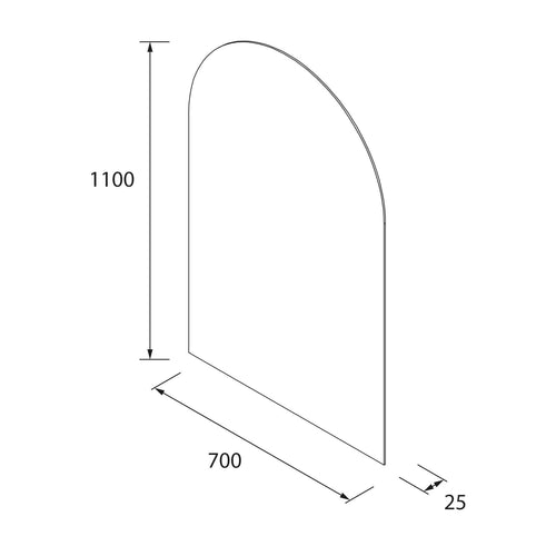 Miroir Salle de Bain  -  Miroir EMILE 700 horizontal vertical avec led (20 W- 5700ºK) IP 44 700 x 1100 mm