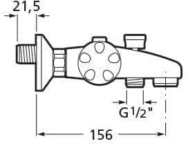 Robinet et colonne  -  Mitigeur thermostatique Polo bain douche c3 réf. WM3120T3ZC0C300 ROCA