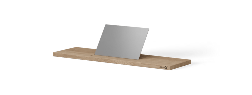 Bain  -  Pont De Baignoire Looox Wood 780 mm Chêne Vieux Gris Insert Blanc Mat Wbshelf78Mw