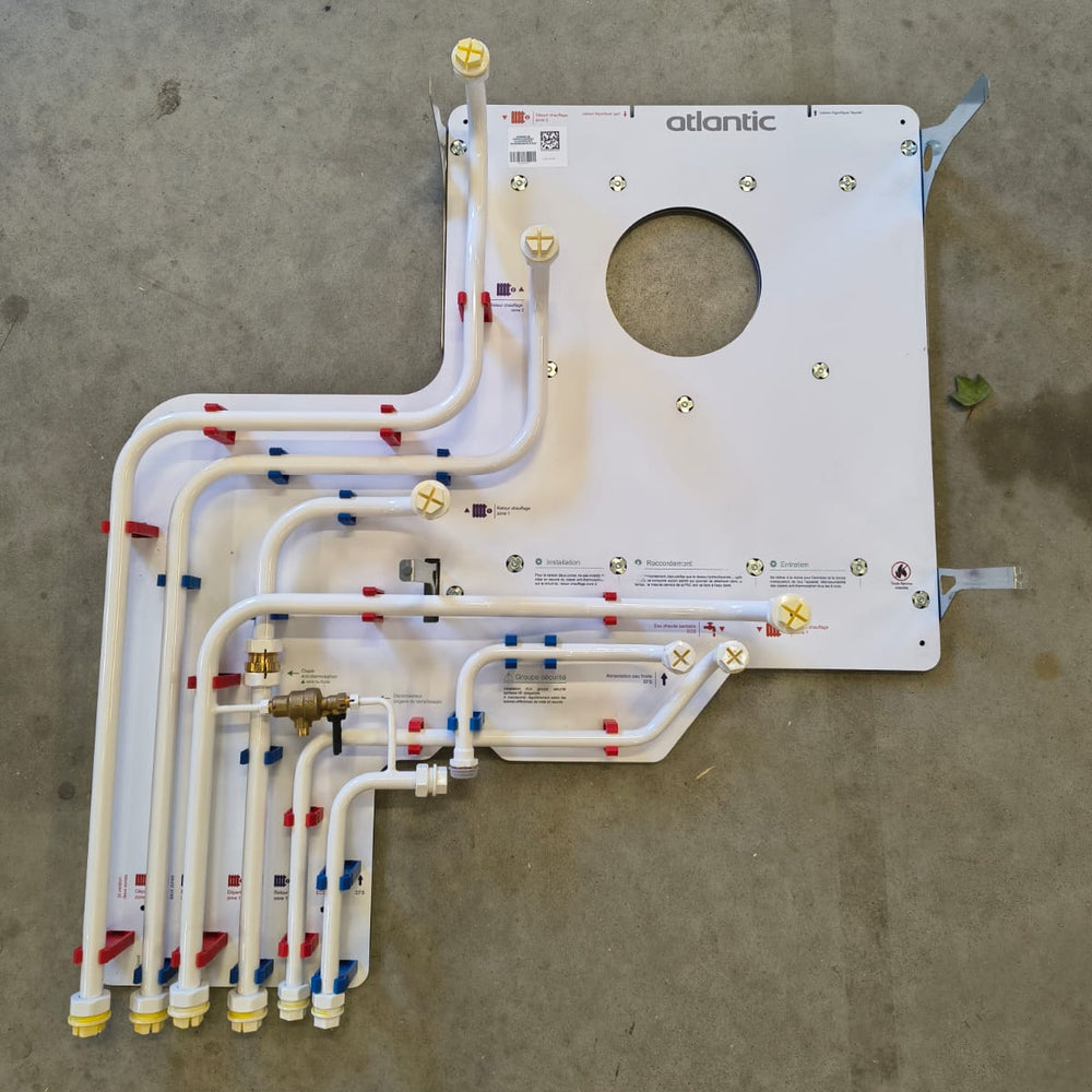 Dosseret Pré-Raccordement Simplifix 2 Zones Tuyauterie Côté Gauche Atlantic