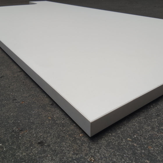 Tablette aggloméré blanc - 1200 x 525 x 20 mm — vue 4