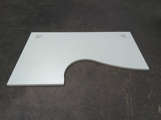 Plan de travail aggloméré décor gris clair - 1600 x 1000 x 28 mm retour gauche
