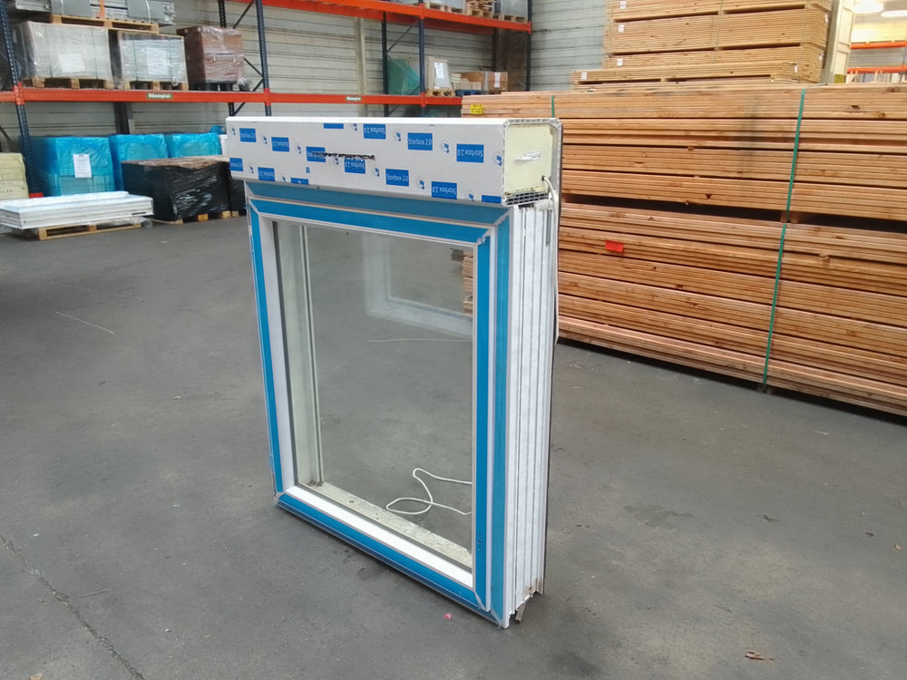 Fenêtre PVC blanc 9016 satine classe 1 - 1150 x 1000 mm - Bouvet Thermience gauche VRI