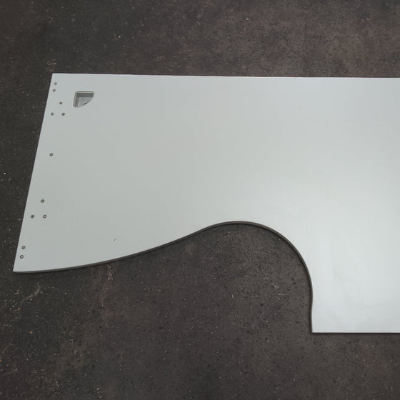 Plan de travail aggloméré décor gris clair - 1600 x 1000 x 28 mm retour gauche