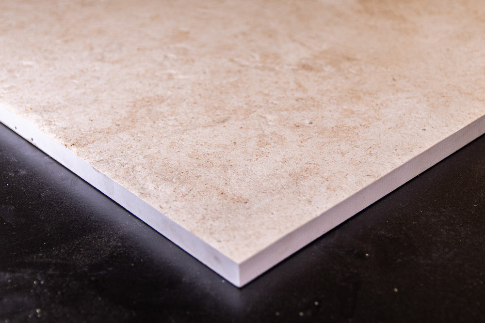 Carrelage extérieur grès cérame ivoire beige rectifié - gamme Racines ref J209 - 60x60cm - Ep=20mm - Novoceram
