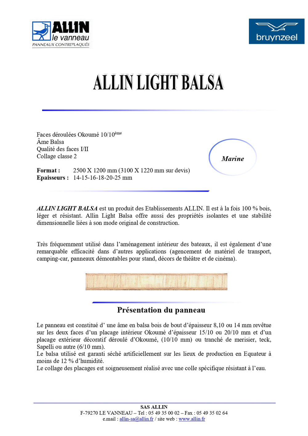 Panneau décoratif bois balsa - 1220 x 635 x 19mm (défaut visuel)